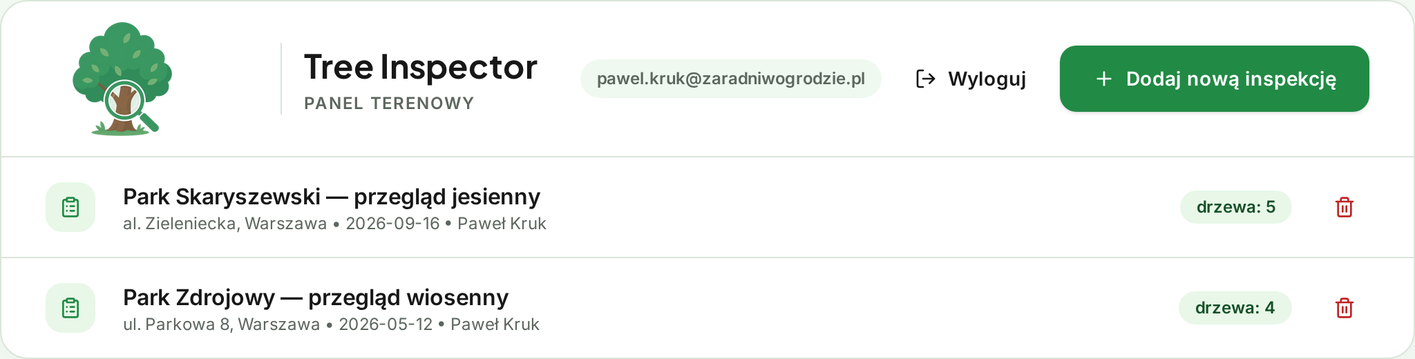 Inspekcje jako projekty
