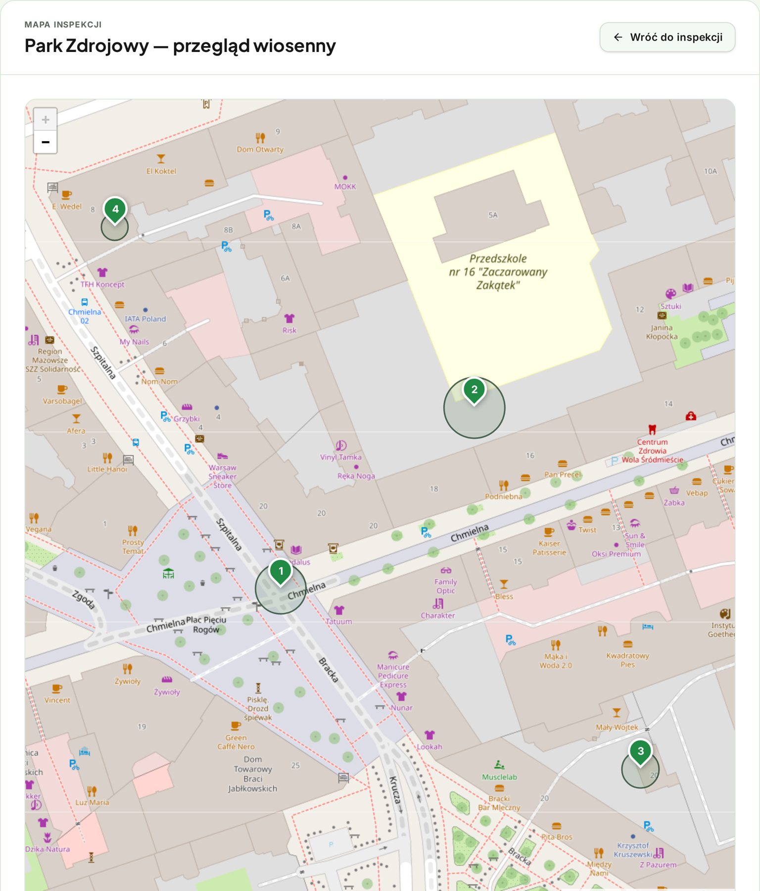 Mapa inspekcji